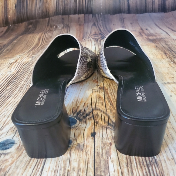 Michael Kors Dixon Python Embossed Leather Mule - Picture 10 of 11